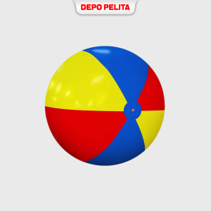 Bola pantai Warna-Warni 24 inci untuk Permainan Seru di Air Maupun Darat