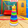 Mainan Edukasi Ring Tumpuk Pelangi dengan Kepala Bebek Lucu (Size Besar) - Melatih Motorik Halus Anak Balita - Image 3