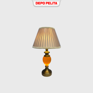 Lampu Tidur Meja Klasik Vintage Gold - Lampu Samping Tempat Tidur Aesthetic Elegan