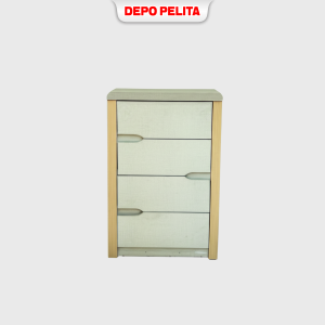 Lemari Laci Minimalis Modern 4 Tingkat - Kabinet Penyimpanan Serbaguna - Drawer Aesthetic